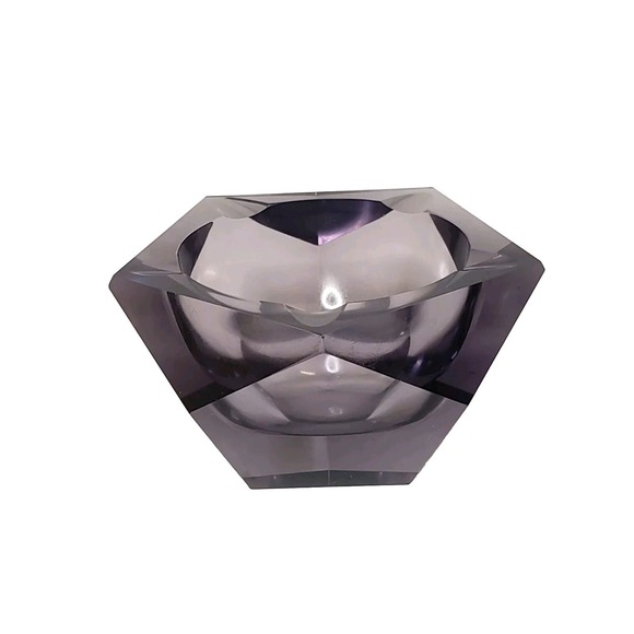 Mid-Century Faceted Murano Glass Ashtray/Bowl by Flavio Poli Seguso Italy - Picture 4 of 10